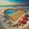 Aesthetic Tropical Heart Diamond Painting
