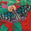 Black And Blue Buttefly Diamond Painting