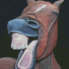 Brown Laughing Horse Diamond Painting