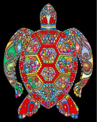 Colorful Turtle Mandala Diamond Painting