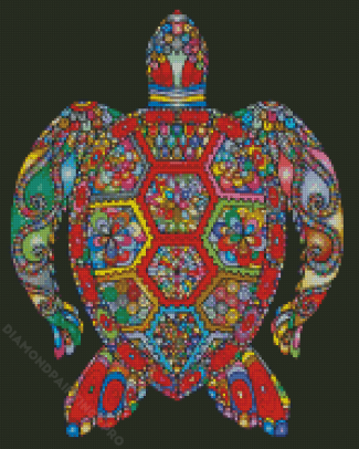 Colorful Turtle Mandala Diamond Painting