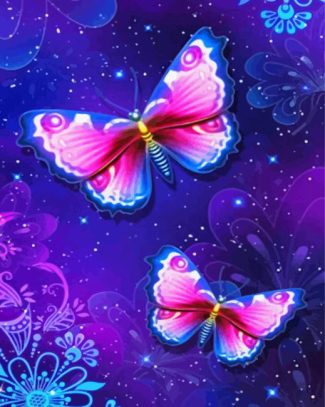 Cool Purple Butterfly Diamond Painting