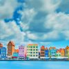 Curacao Buildings Diamond Painting