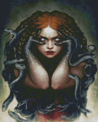 Devil Lady And Snakes Diamond Painting