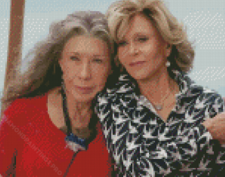 Grace And Frankie Serie Characters Diamond Painting