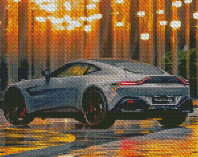 Grey Aston Martin Vantage Diamond Painting