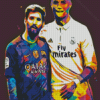 Messi And Ronaldo Pop Art Diamond Painting