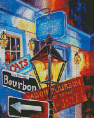New Orleans Bourbon Street Diamond Painting