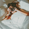 Photographer Woman On Bed Diamond Painting