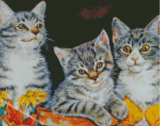 Tabby Kittens Diamond Painting