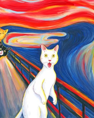 The Scream Cats Diamond Painting