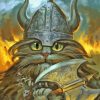 Viking Cat Diamond Paintings