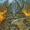 Viking Cat Diamond Paintings