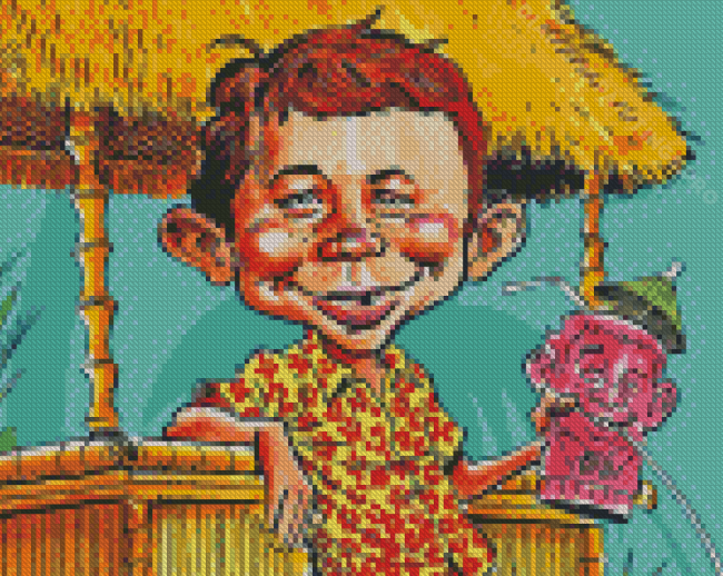 Alfred E Neuman Comic Book Character Diamond Painting