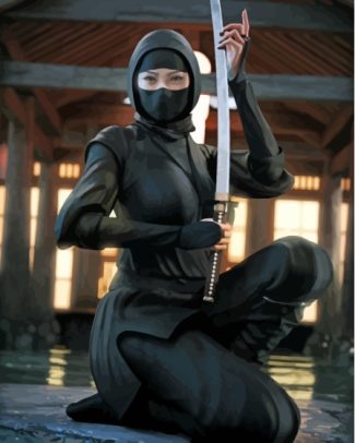 Asian Ninja Girl Diamond Painting