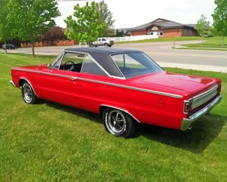 Black And Red Plymouth Belvedere Diamond Painting