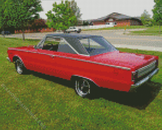 Black And Red Plymouth Belvedere Diamond Painting