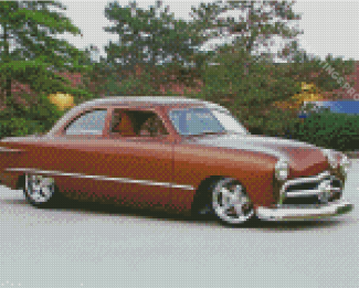 Brown 49 Ford Coupe Diamond Painting