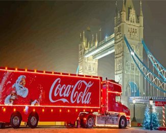 Christmas Coca Cola Truck Diamond Painting