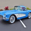 Classic Blue Corvette Diamond Painting