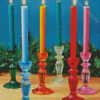 Colorful Candle Holder Diamond Painting