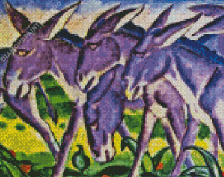 Donkey Frieze By Franz Marc Diamond Painting