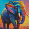 Elephant Colorful Diamond Painting