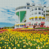 Grand Hotel Mackinac Island Tulips Diamond Painting
