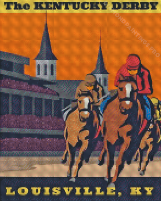 Kentucky Derby Poster Diamond Painting