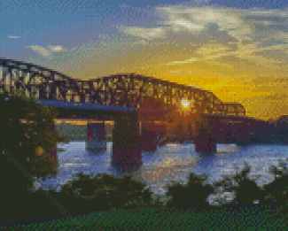 Memphis Bridge Tennessee Diamond Painting