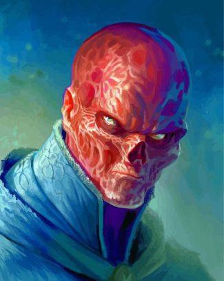 Red Skull Diamond Painting