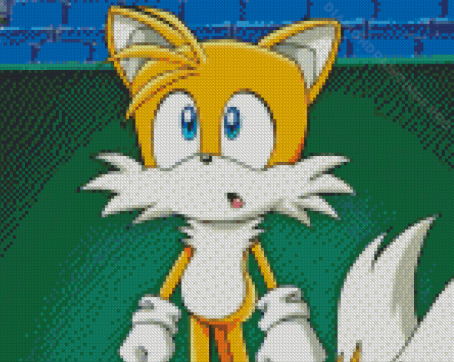 Tails The Hedgehog Animation Diamond Painting