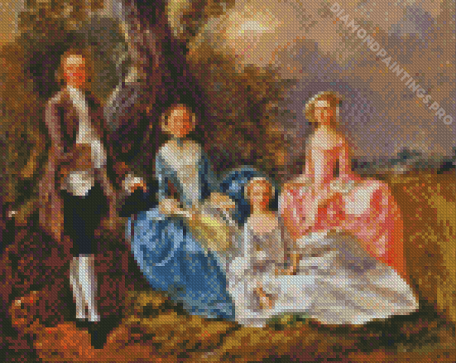 The Gravenor Family Thomas Gainsborough Diamond Painting