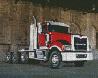 The Semi Mack Truck Diamond Painting