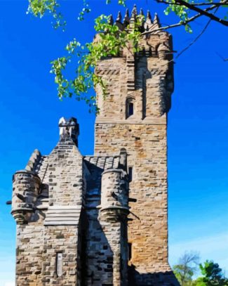 The Tower Of The National Wallace Monument Stirling Diamond Painting