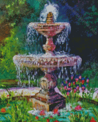 Water Fountain Diamond Painting