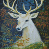 Wild White Deer Diamond Painting