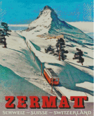 Zermatt Poster Switzerland Diamond Painting