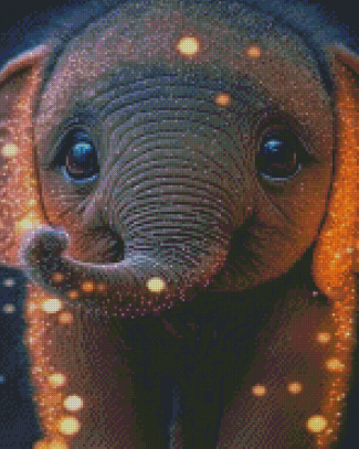 Adorable Baby Elephant Diamond Painting