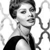 Black And White Sophia Loren Diamond Painting