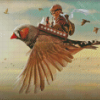 Boy Flying Bird Diamond Painting