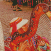 Colorful Harpist Diamond Painting