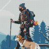 Hiker And Dog Diamond Painting