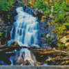 Fern Rocky Mountains Waterfall Diamond Painting