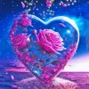 Floral Heart Diamond Painting