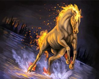 Gabiya Rogoza Fire Horse Diamond Painting