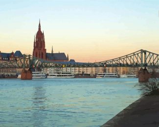 Iron Bridge Frankfurt Germany Diamond Painting