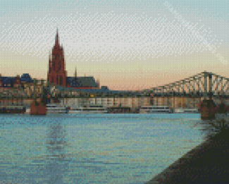 Iron Bridge Frankfurt Germany Diamond Painting