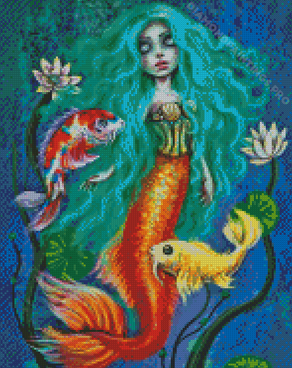 Mermaid Koi Diamond Painting