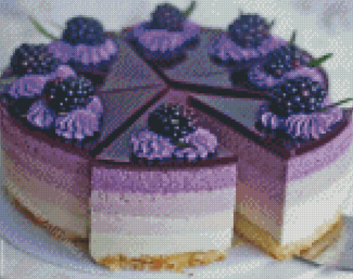 Purple Dessert Cake Diamond Painting